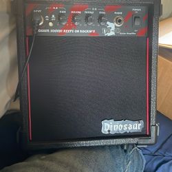 Blue Electric Guitar 10  W Amp