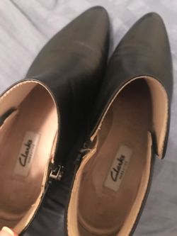 Clark’s leather black ankle boots
