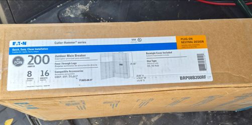 200 Amp 16-Circuit Outdoor Main Breaker Plug-On Neutral Load Center with Flush Cover