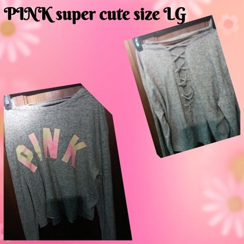 PINK Shirt Super Cute Size Lg