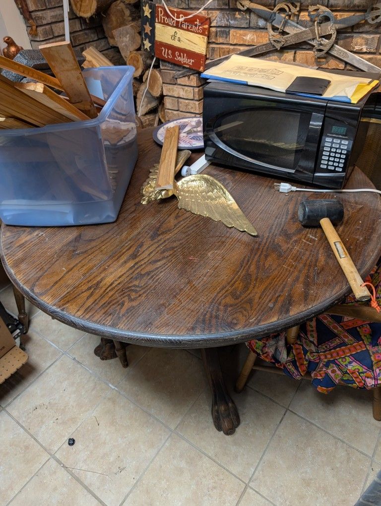 Heavy Antique Table And Chairs
