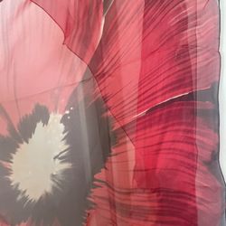 Red and Black Sheer Scarf