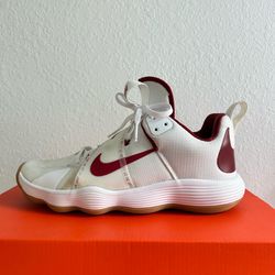 Nike React HyperSet Volleyball Shoes - White/Red - Size 9.5