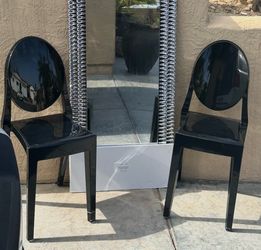 Black acrylic Chairs (2)