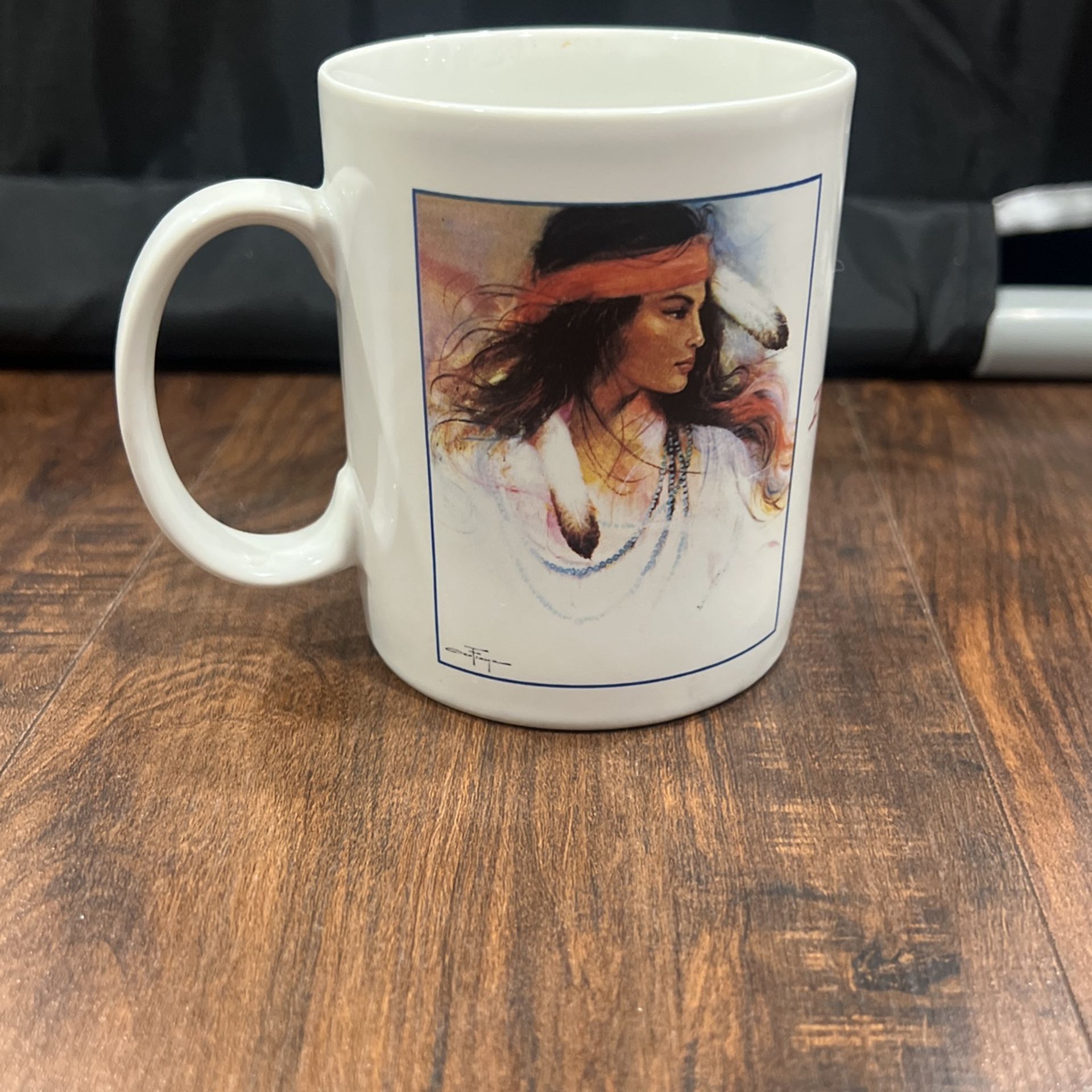 Vintage Leanin’ Tree Native Girl Mug