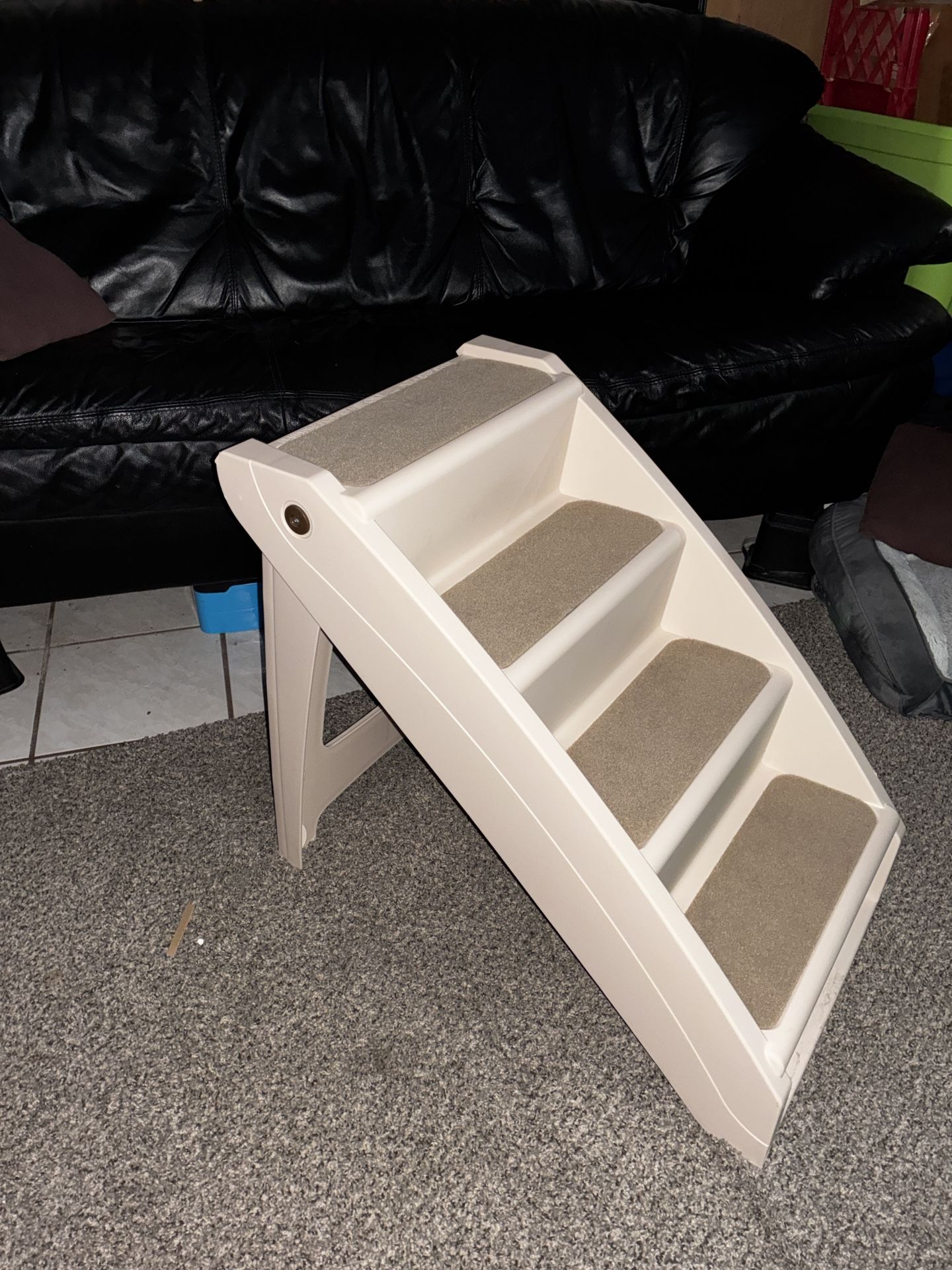 Pet Folding Dog & Cat Steps, Tan, 4 Step - Large