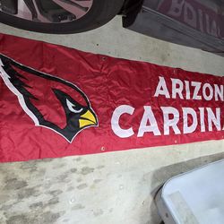 Arizona Cardinals Red Nylon Banner 8'x2' Feet - Official Team Design