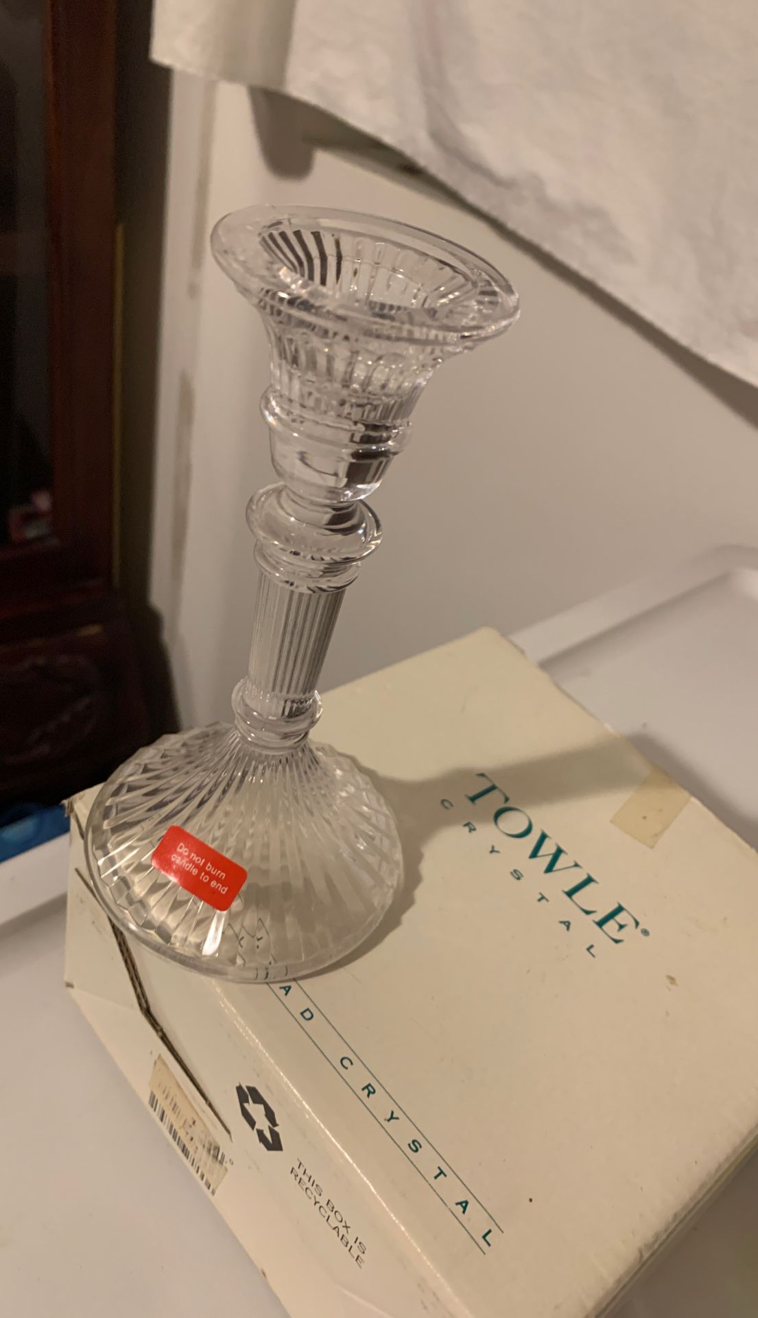 Towle full lead crystal candlesticks (set of 2)