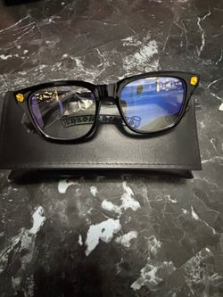 Chrome heart glasses black