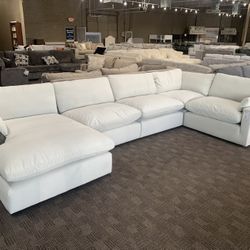 Velvet Cream Cloud Feather Sectional