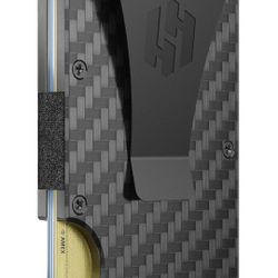 Reinvented Design Men's Wallet - Slim, Minimalistic & Seamless, Blocks RFID Scanners, Holds 12 Cards & Has a Money Clip (Carbon Fiber)