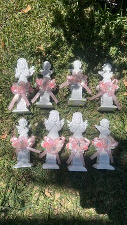 8 ceramic angels