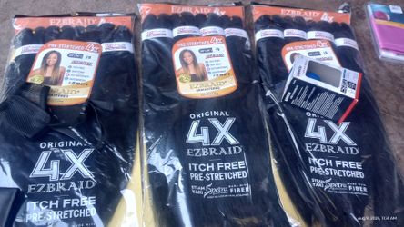 EZBraid 4X Pre-Stretched Braiding Hair 3 Packs