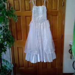 Our Lady Of Guadeloupe Baptism Dress, Size 14 Jr , White