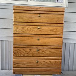 5 Drawer Dresser Real Wood 