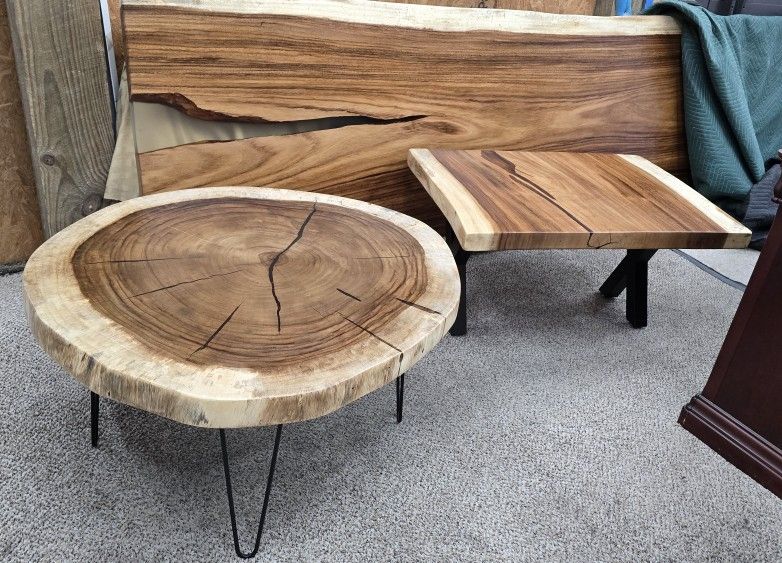 Brand New Coffee Table End Table - 2” Thick Solid Hardwood  
