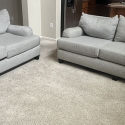 Modern Gray Sofa Set - Clean, Smoke Free Home