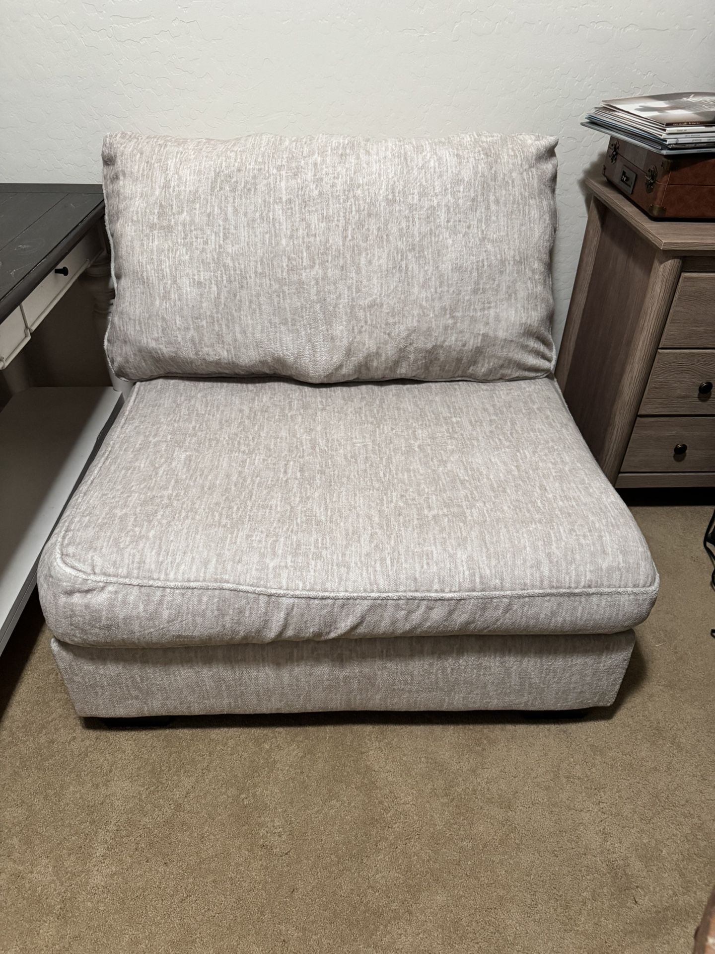 Rawcliffe Beige Armless Chair