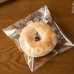 50-Pack Sealed Bakery Bags – 8x10 In Clear Bread Storage Bags (Food-Contact ), Self-Sealing Strip, Clean Non-Stick & Residue-Free, Waterproof & Moistu