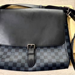 Louis Vuitton Newport Messenger PM bag in Damier Cobalt canvas