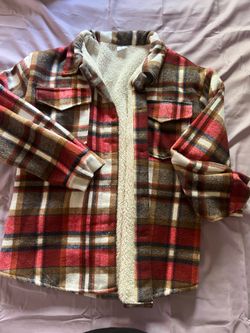 Sherpa flannel coat