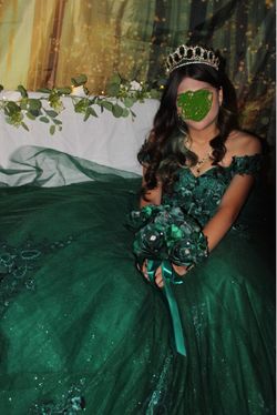 Sweet 16 dress emerald green
