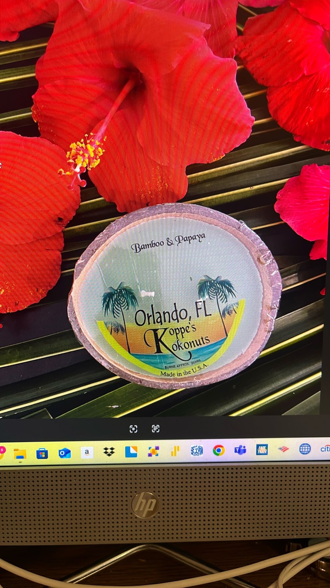 Scented coconut Shell Candle