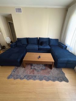 Navy blue couch