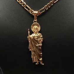 San Judas gold Plated Pendant