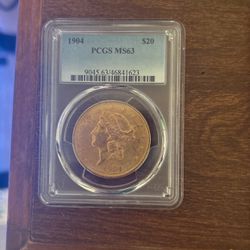 1904 Gold Liberty Coin MS 63 