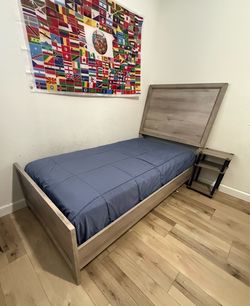 Twin Bed frame, Mattress & Bunky Board
