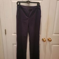 New York & Company Women's Dress Pants, Size 2 Tall, Black Pinstripe Pattern