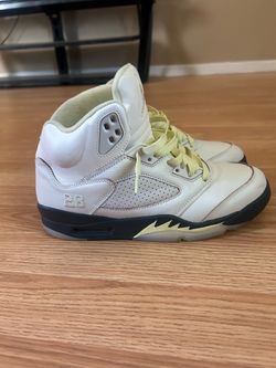 Air Jordan 5 Retro White Yellow Sneakers