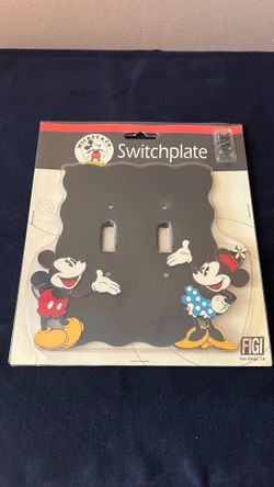 1988 Vintage Disney Mickey & Minnie Mouse Dual-Light Switchplate