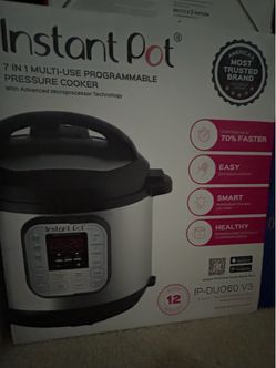 New-Instant Pot Duo 7-in-1 Pressure Cooker IP-DUO60 V3