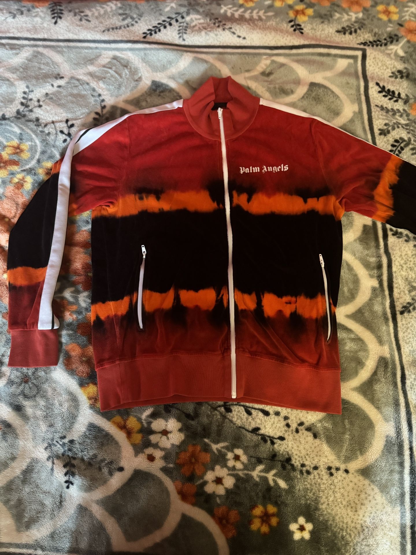 Palm Angels Tie Dye Velour Tracksuit Red Size Large