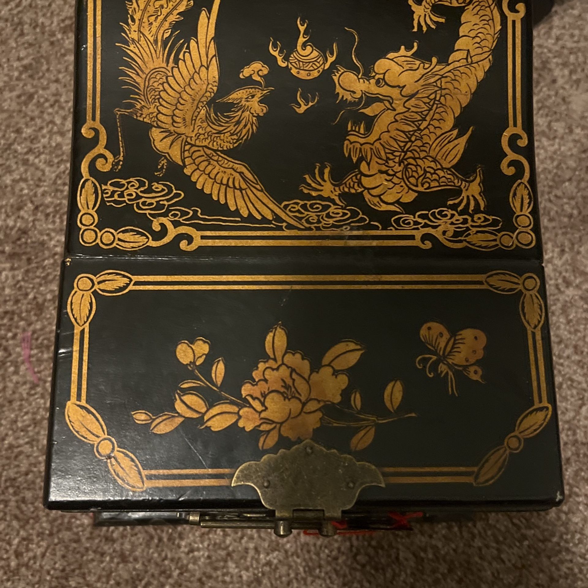Phoenix vs. Dragon jewelry Box