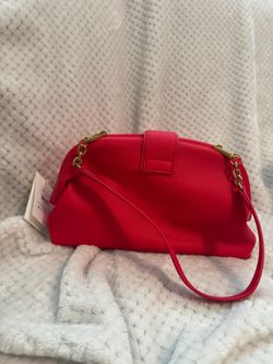 Red clutch purse