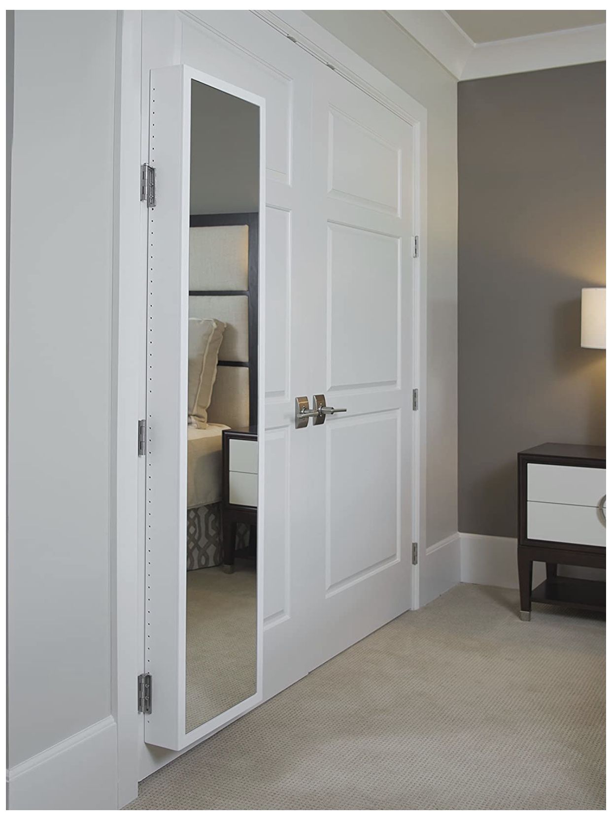 (New) Cabidor Deluxe Mirrored Behind The Door Adjustable