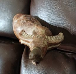 Wooden Water Buffalo Sculpture