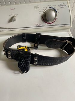 Security guard leather belt