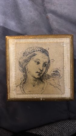vintage Italian Florentine gilded trinket box