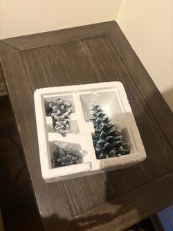 Dept 56. Village Snow-Covered Christmas Tree Figurines Set