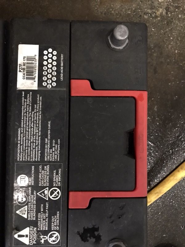 Fvp platinum car & truck battery brand new part #p27f cca 750
