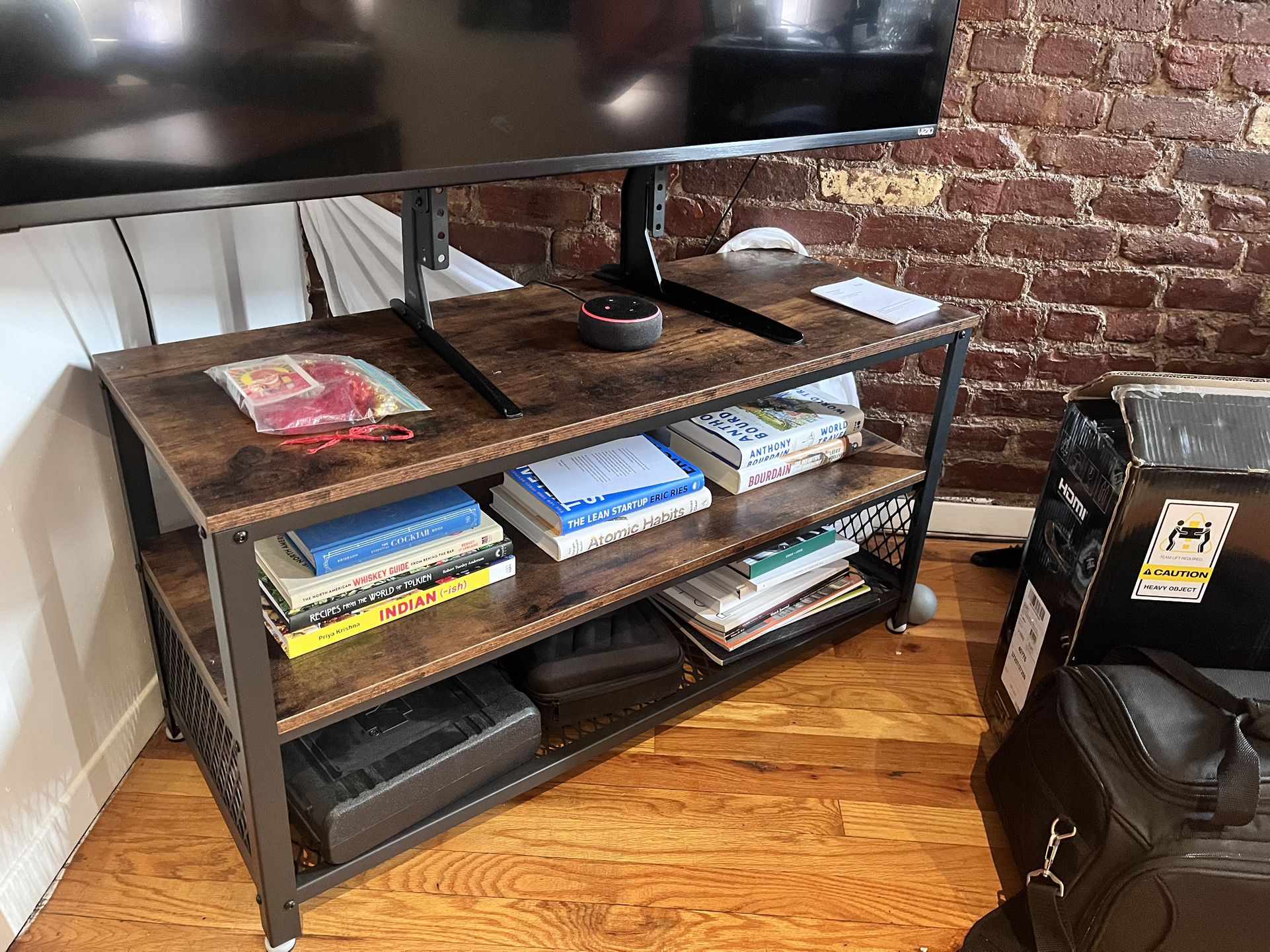 TV Stand ~40"x16"x20" - Rustic Brown
