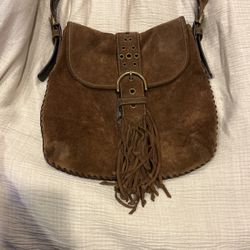 Swayed Leather Coach Bag 