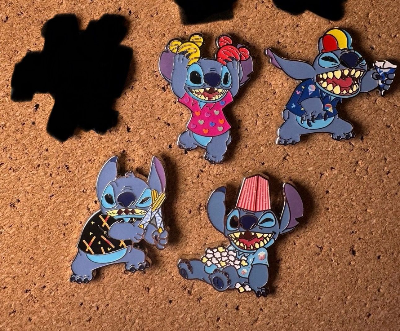 2025 Disney Parks Stitch Attacks Snacks Mystery Pin Set Bundle (Stitch)