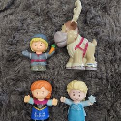 Fisher-Price Disney Frozen Elsa, Anna, Kristoff Figures & Sven Reindeer By Little People