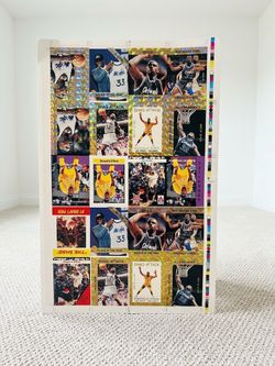 Shaquille O'Neal Uncut Basketball Card Sheet