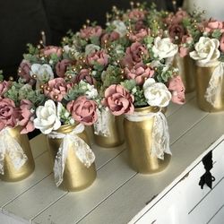Wood Flowers Centerpieces $25 Ea